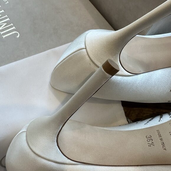 Jimmy Choo Romy Ivory Shooting Crystals on Satin - Picture 8 of 12